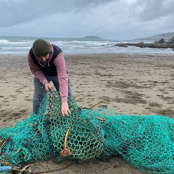 beach clean in Cornwall